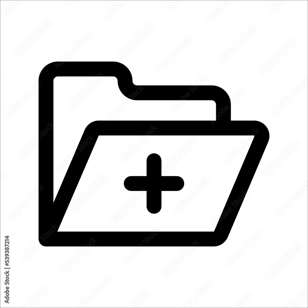 folder icon vector design element, on white background. folder icon vector design element, on white background.