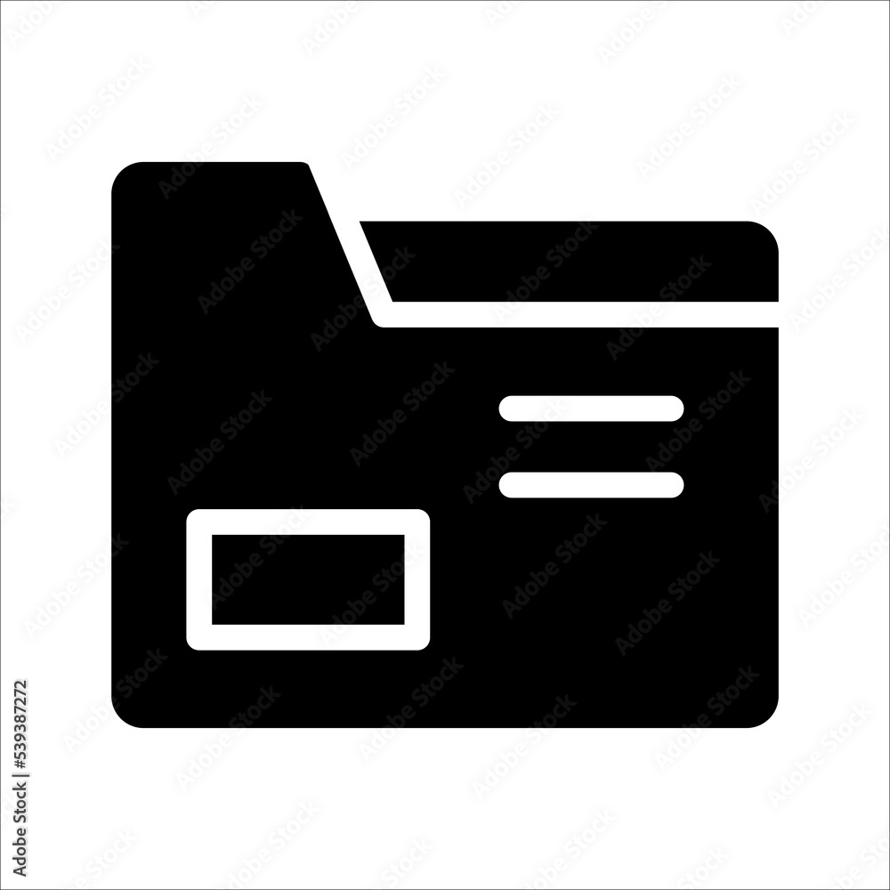 folder icon vector design element, on white background. folder icon vector design element, on white background.