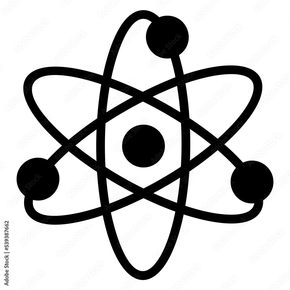 glyph, silhouette, fill, nuclear,physics,atom,atomic,electron icon glyph, silhouette, fill, nuclear,physics,atom,atomic,electron icon