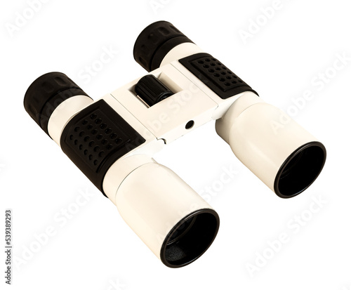 Small black and white binocular, isolated.