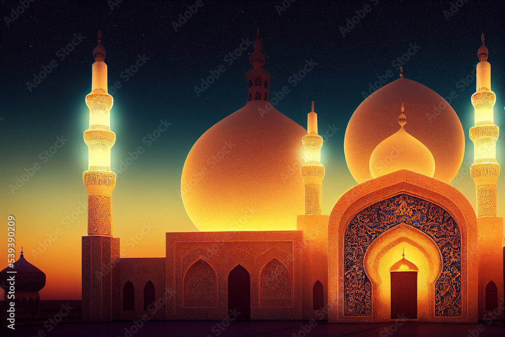 ramadan Kareem Islamic holiday card
