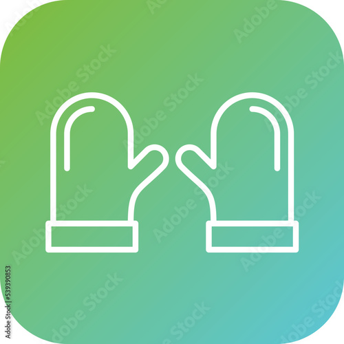 Oven Mitt Icon Style