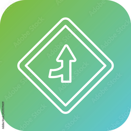 Merging Road Icon Style