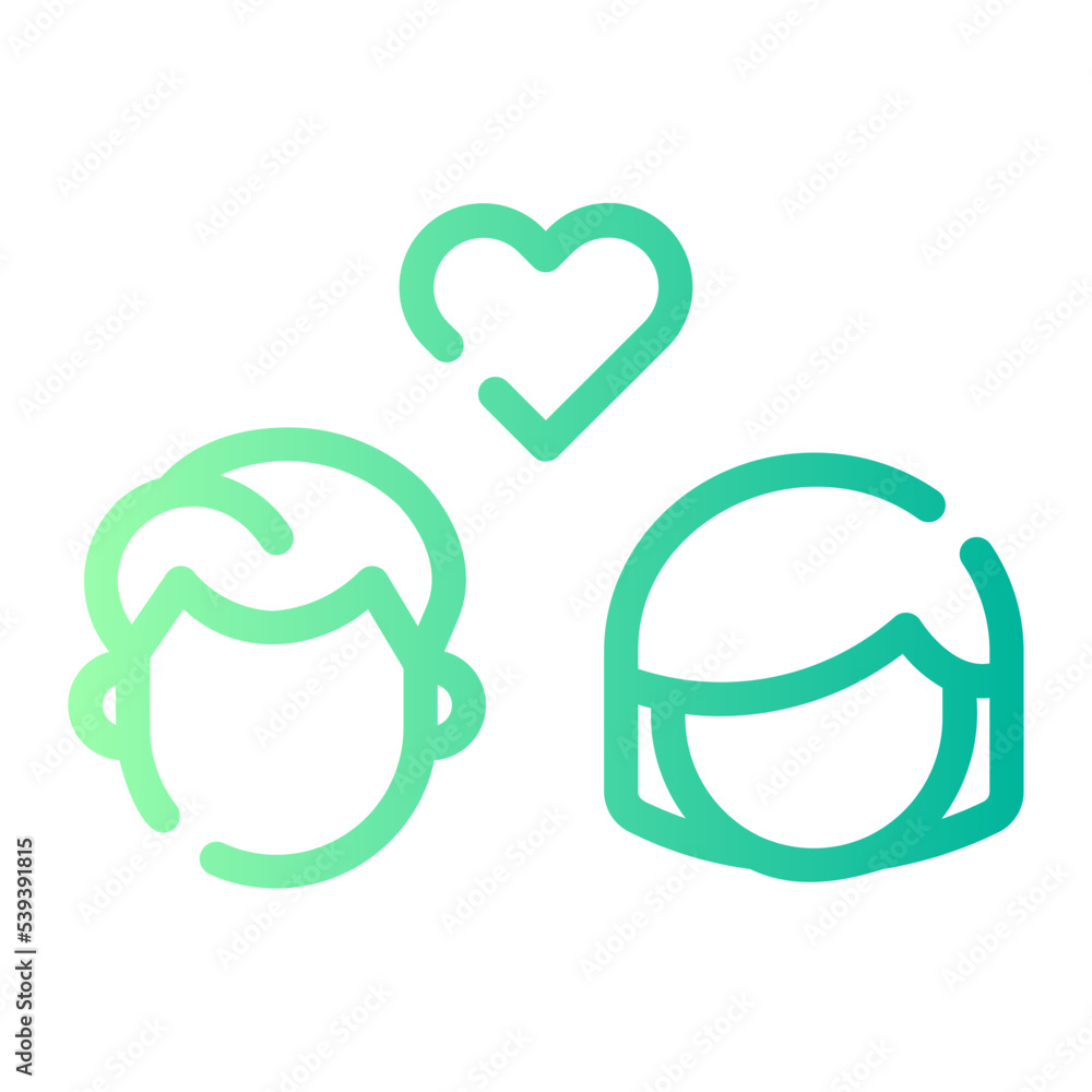 couple gradient icon couple gradient icon