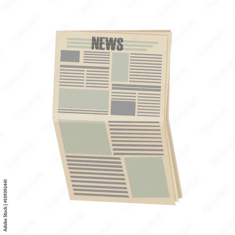 Newspaper pile, stack of magazine with rope in cartoon style isolated on white background. Newspaper pile, stack of magazine with rope in cartoon style isolated on white background.