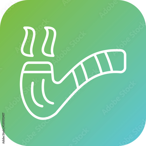 Smoking Pipe Icon Style