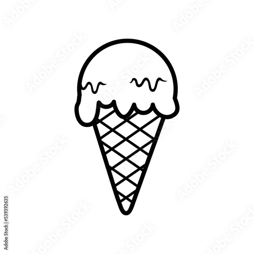 Ice cream. Ice cream cons. Ice cream sign. Ice cream icon line. Ice cream icon vector design illustration. Ice cream icon vector isolated on white background.
