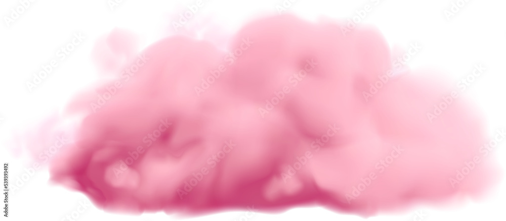 Realistic pink clouds set isolated on transparent background. Realistic pink clouds set isolated on transparent background.