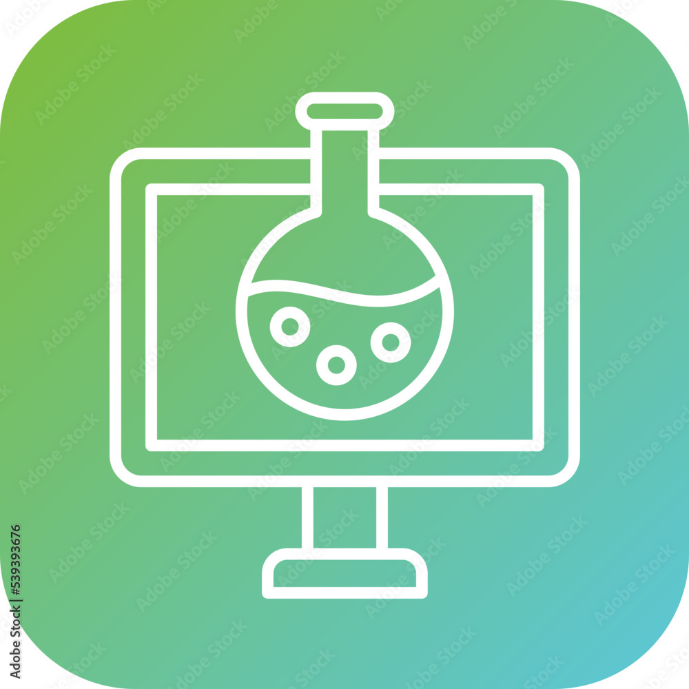 Online Chemistry Icon Style Online Chemistry Icon Style