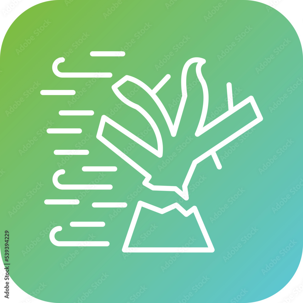 Tree Broken Icon Style Tree Broken Icon Style