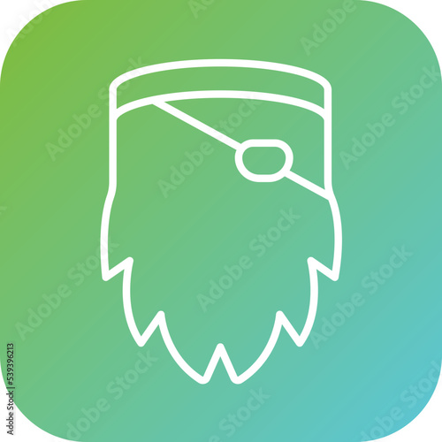 Pirate Beard Icon Style
