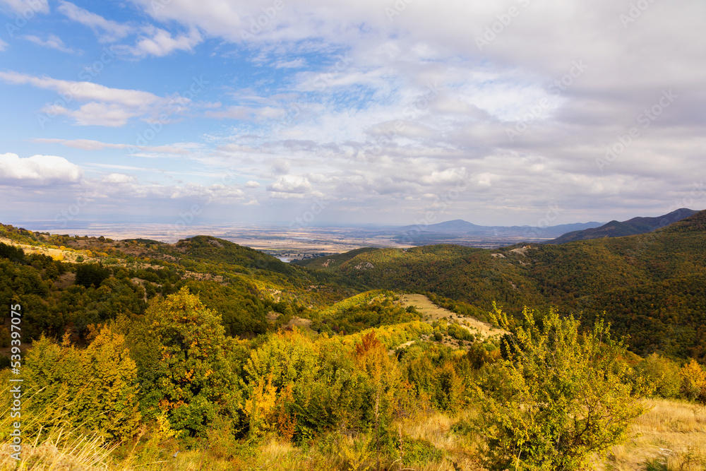 Bulgarian Rhodope mountains fall scene 