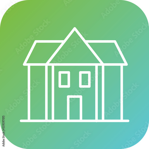 Library Building Icon Style