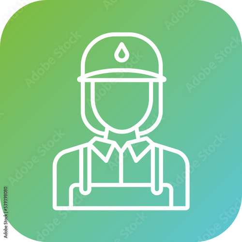 Female Plumber Icon Style