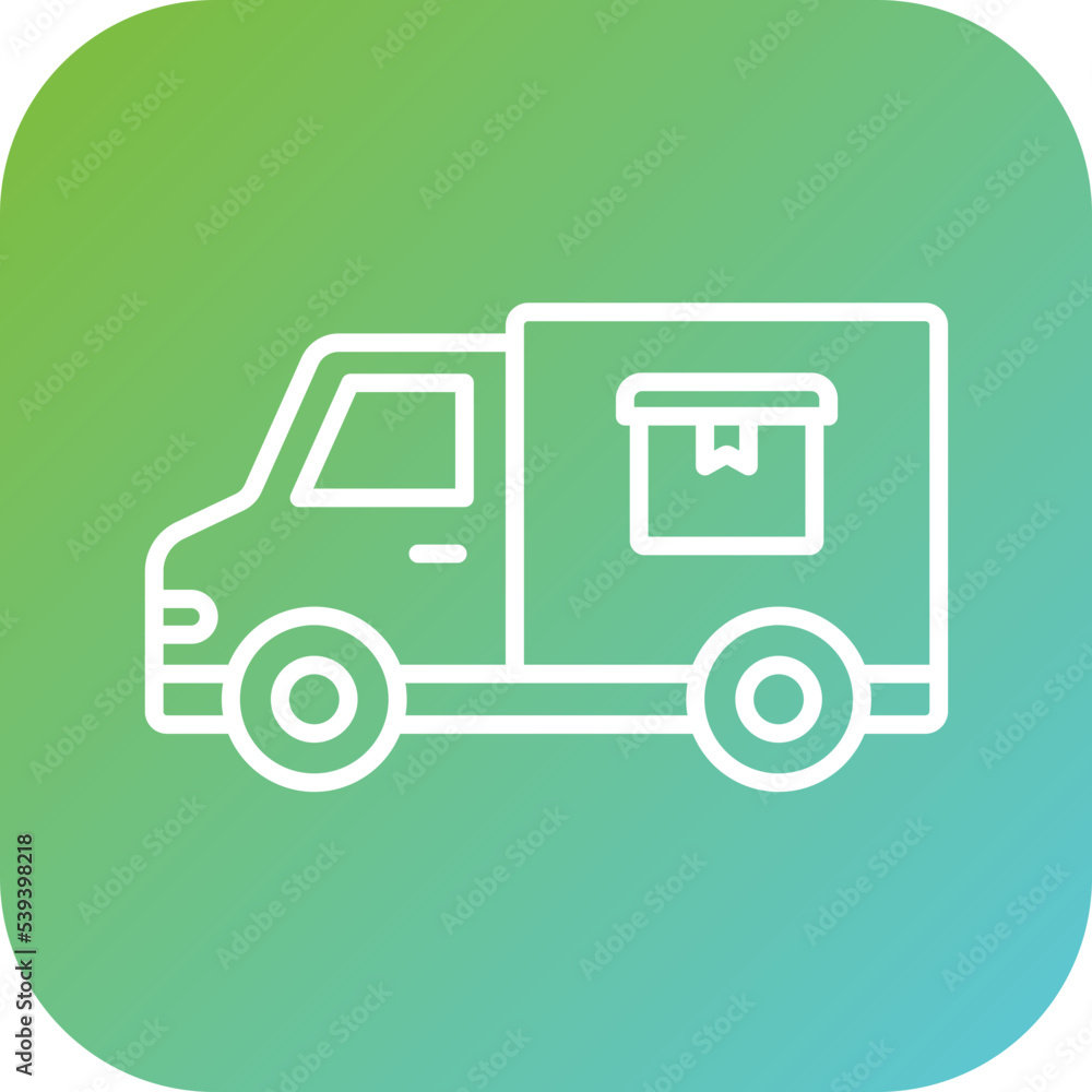 Delivery Van Icon Style