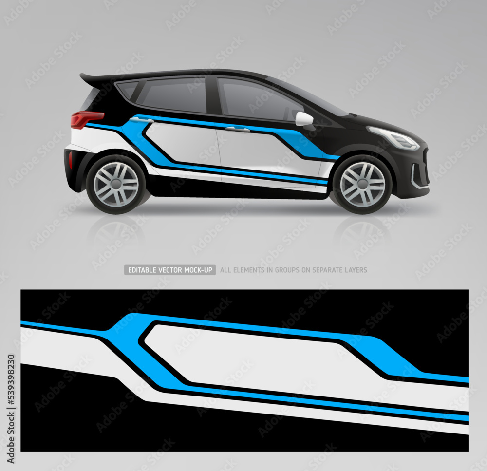 Company Car and branding sticker wrap design. Abstract graphics corporate identity dsgn for company car. Corporate Car mockup. Branding vehicle mockup. Sport car wrap design. Editable vector template Company Car and branding sticker wrap design. Abstract graphics corporate identity dsgn for company car. Corporate Car mockup. Branding vehicle mockup. Sport car wrap design. Editable vector template