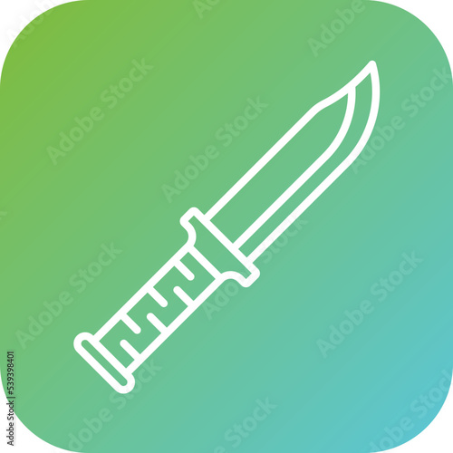 Military Knife Icon Style