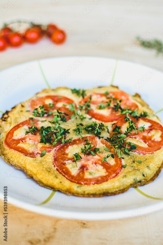 Spanish omelette with tomato and thyme Spanish omelette with tomato and thyme