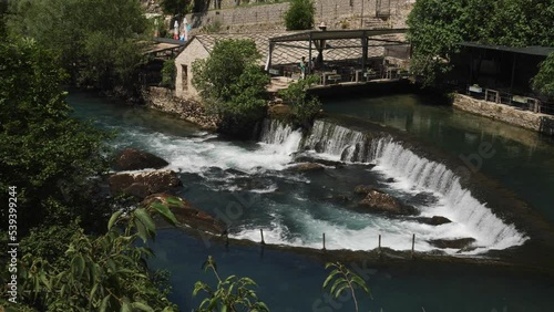 Fast Flowing Buna River at Blagaj Monastery, Bosnia photo