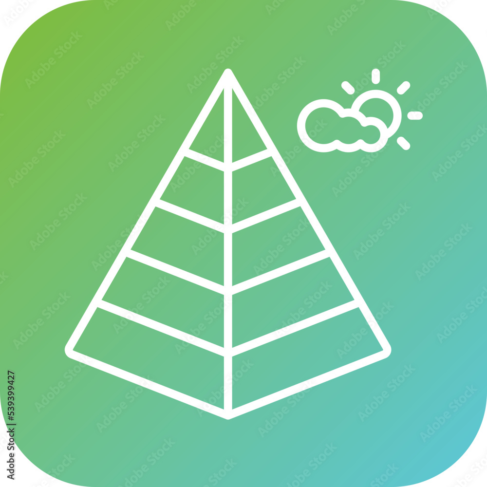 Obraz na plátně Pyramid Icon Style