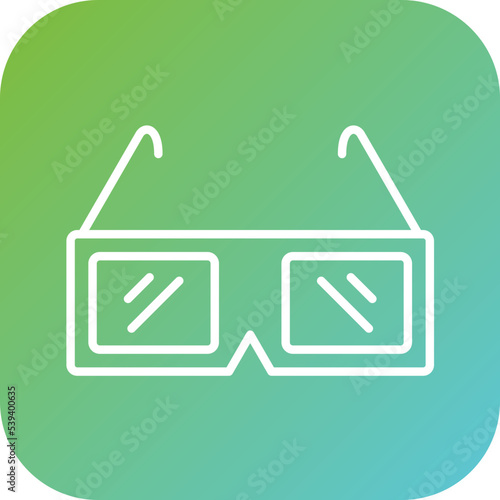 3d Glasses Icon Style