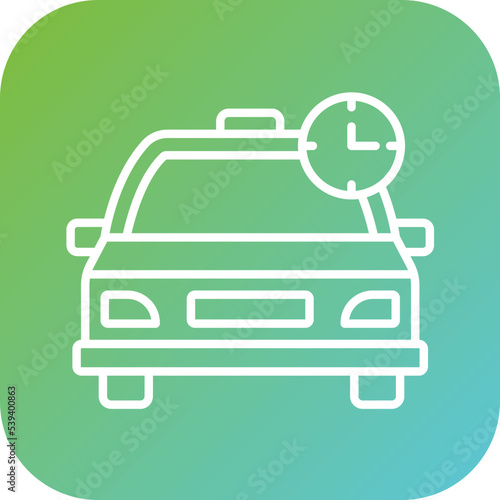 Busy Taxi Icon Style