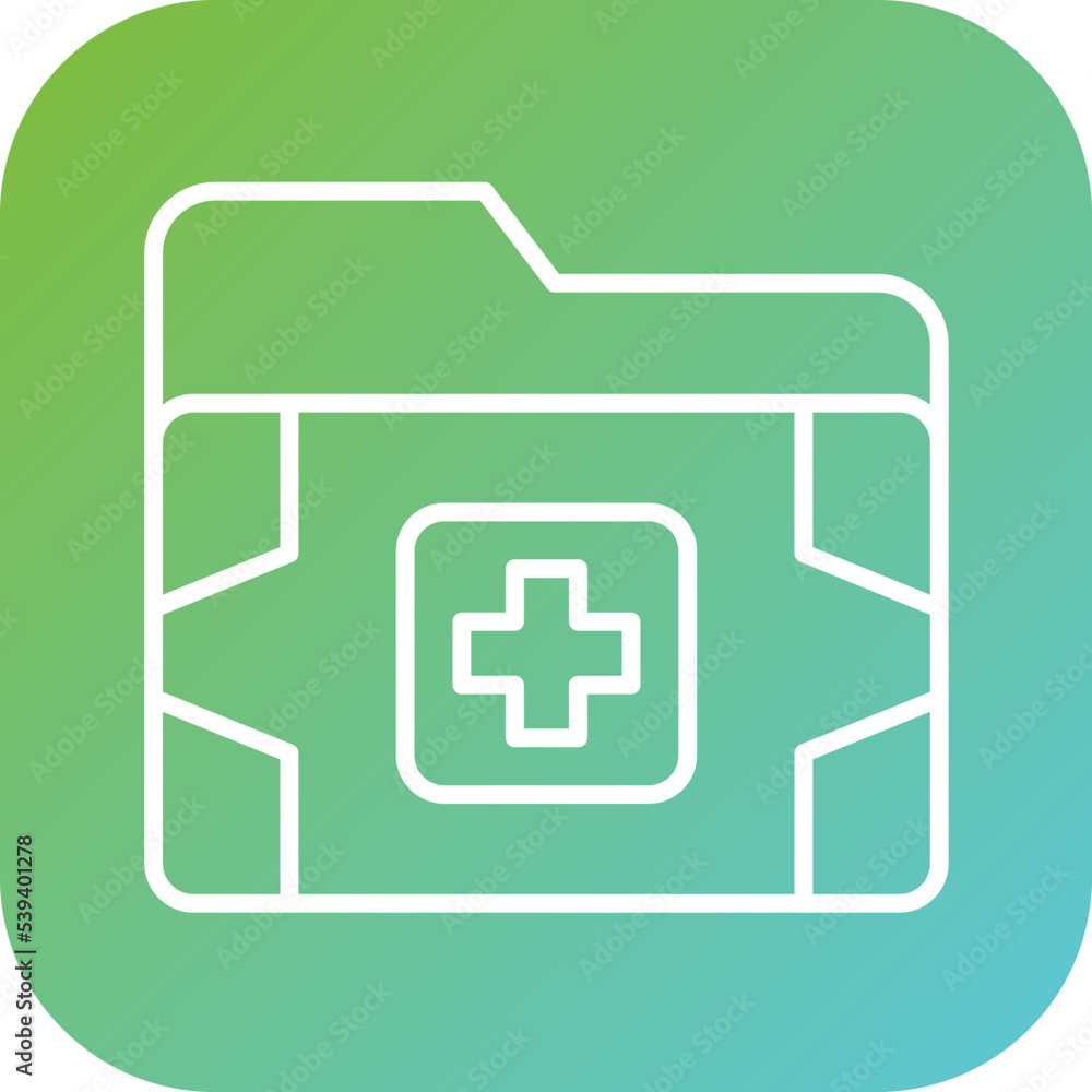 Obraz premium Medical Folder Icon Style