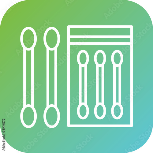 Cotton Swabs Icon Style