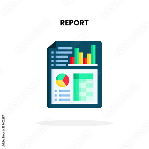 Report icon. Vector illustration on white background.