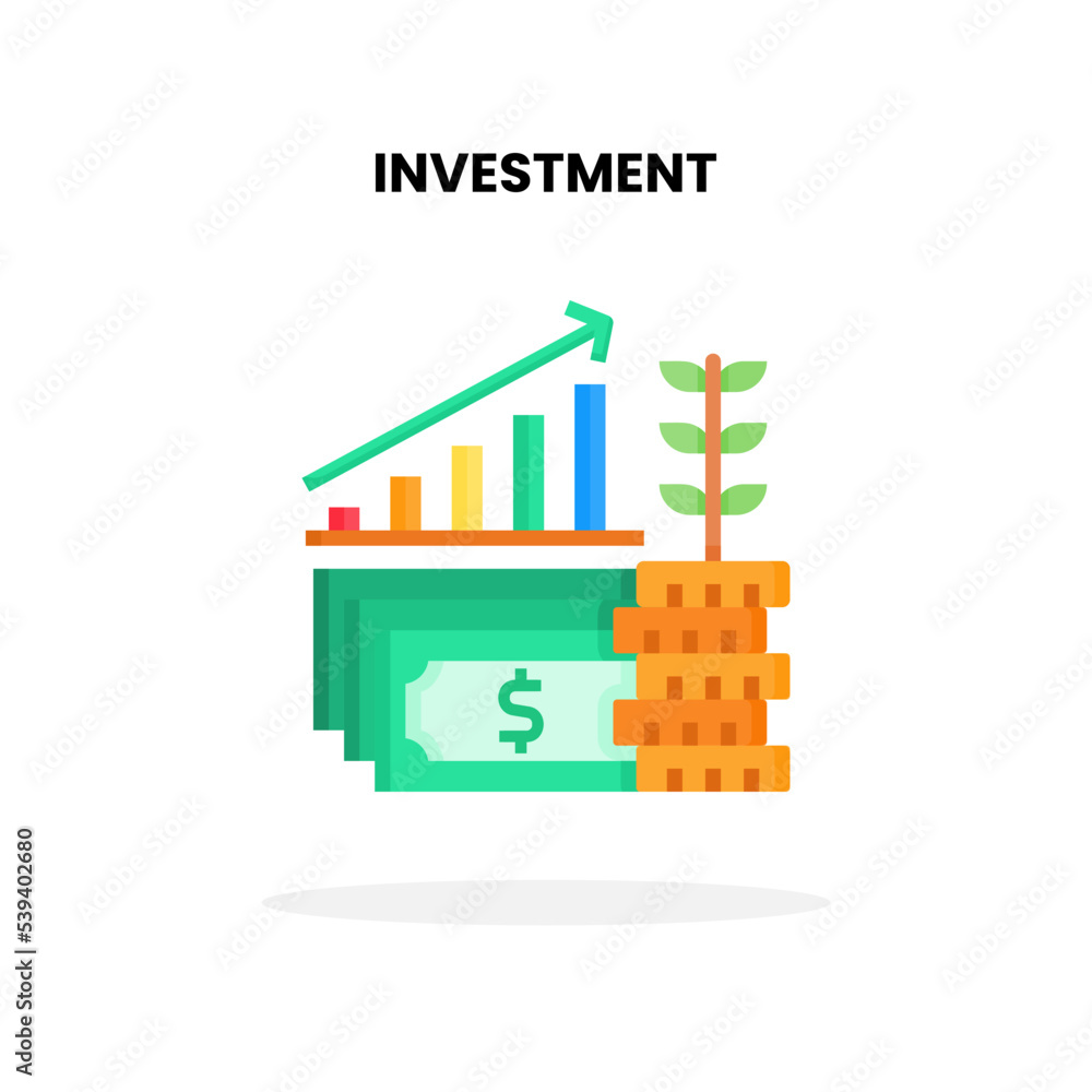 Investment icon. Vector illustration on white background.