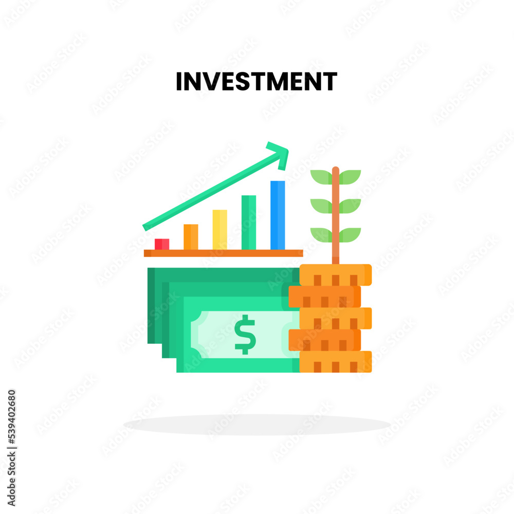 Investment icon. Vector illustration on white background. Investment icon. Vector illustration on white background.