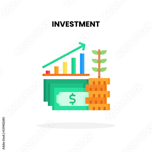 Investment icon. Vector illustration on white background.