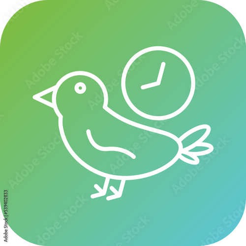 Early Bird Icon Style