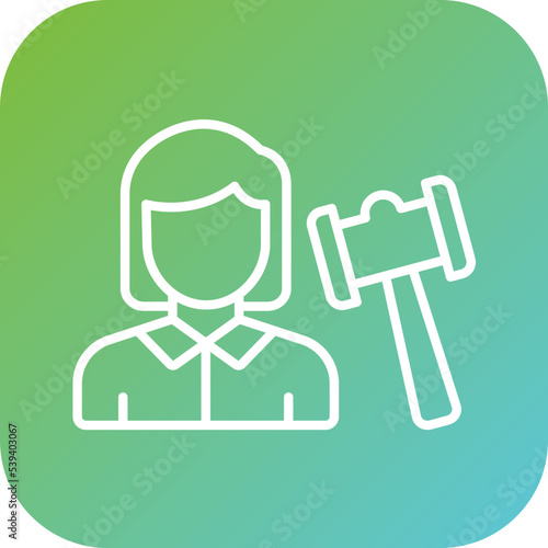Auctioneer Female Icon Style