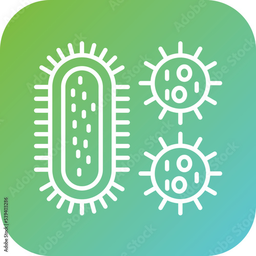 Bacteria And Virus Icon Style