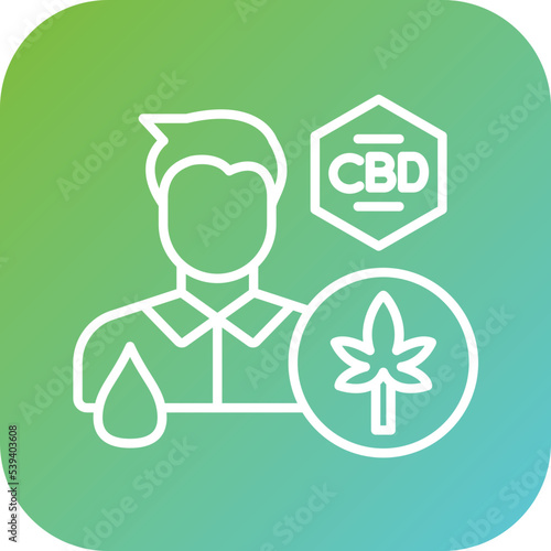 Cbd Oil Users Icon Style