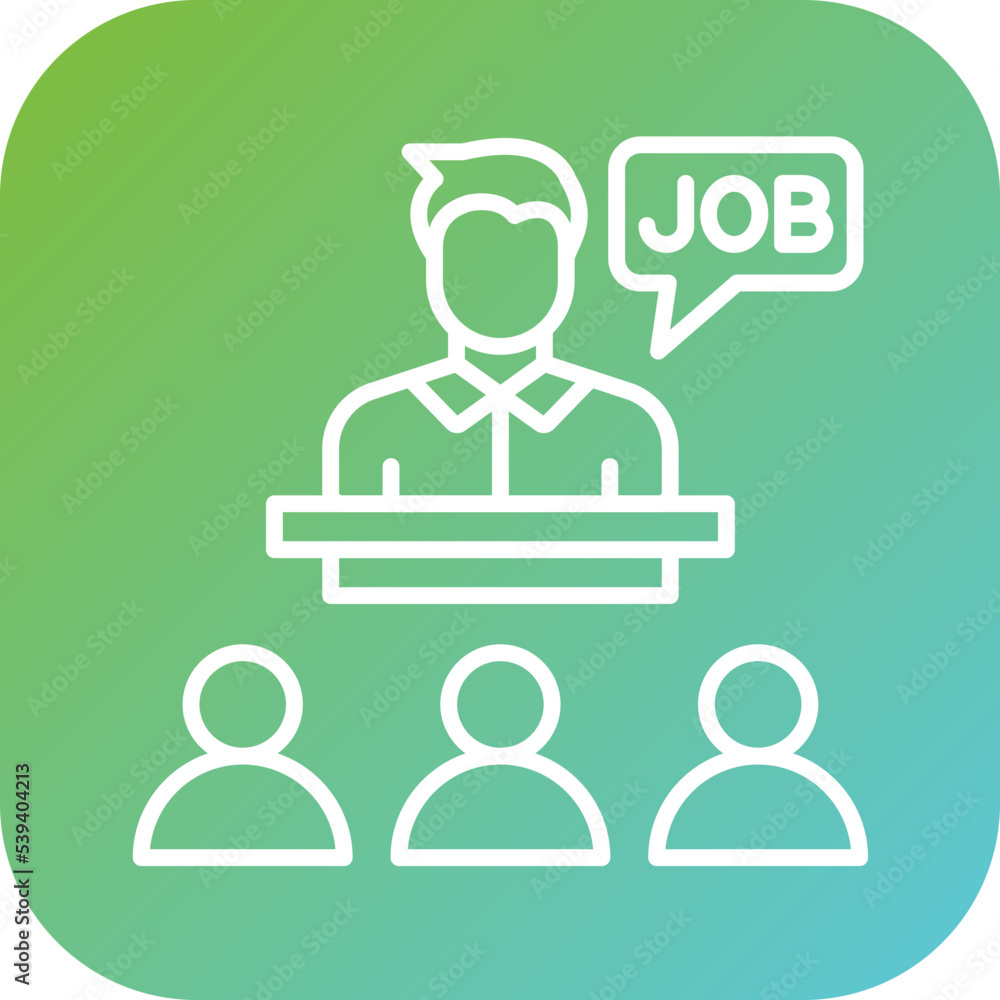 Job Fair Icon Style