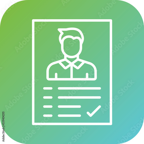 Job Candidate Male Icon Style