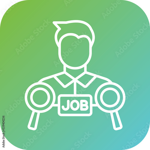 Job Seeker Male Icon Style