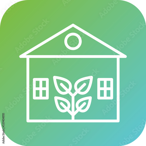 Eco House Icon Style