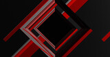 Render with red and black border of their rhombus and lines