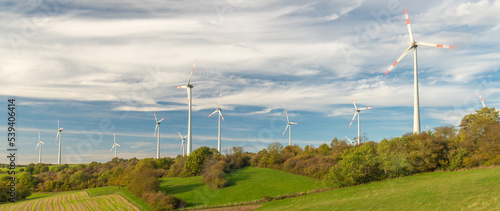 wind turbines in the field