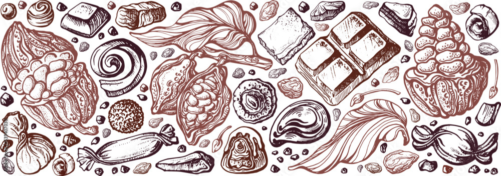 Cocoa, chocolate Texture background Vector art Cocoa, chocolate Texture background Vector art