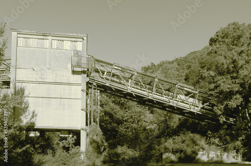 Post industrial abandoned mining facility photo