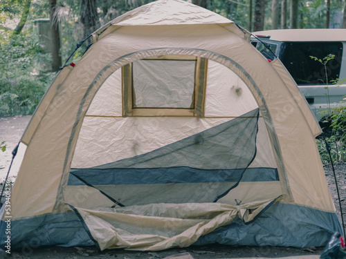 camping in the mountains