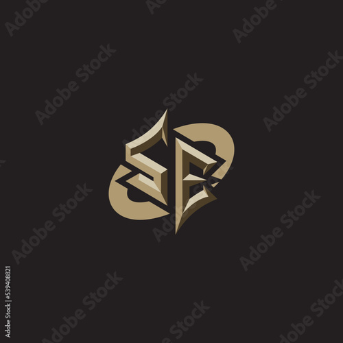 SE initials concept logo professional design esport gaming