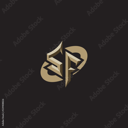 SF initials concept logo professional design esport gaming