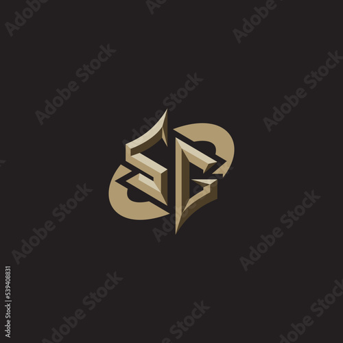 SG initials concept logo professional design esport gaming