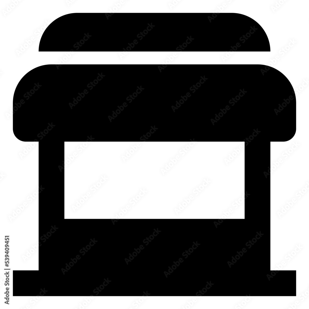 Fototapeta premium Icon Store With Style Glyph