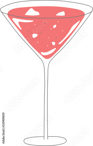 Stylized Cocktail Drawing Illustration